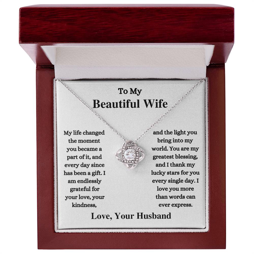 My Greatest Blessing | To My Wife Love Husband Jewelry Necklace Message Card Gift