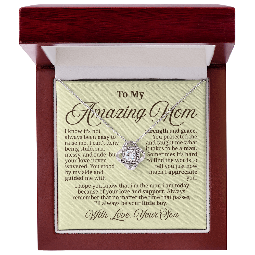 The Man I Am Today - To Mom Love Son Jewelry Message Card Gift