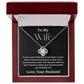 You Complete Me - To Wife Love Husband Jewelry Message Card Necklace Gift