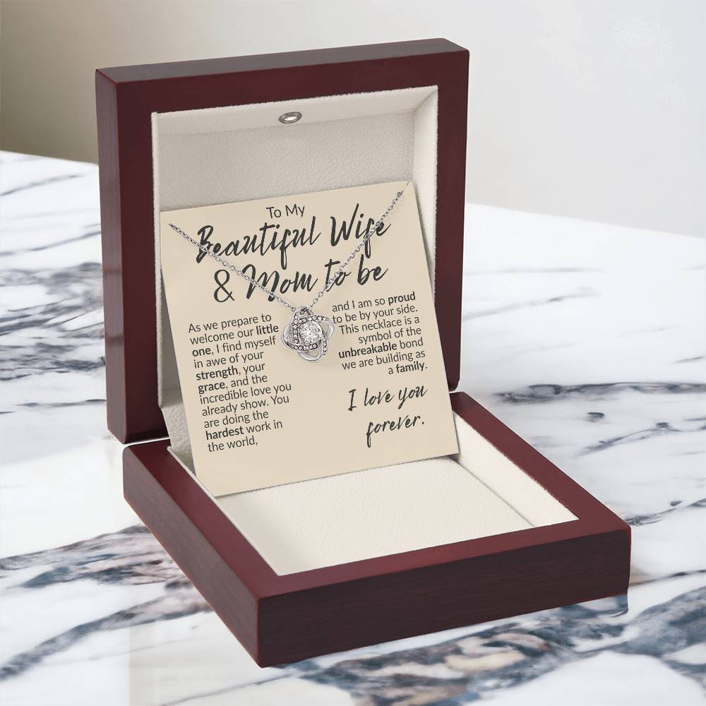 Wife Mom To Be Jewelry Necklace Message Card Gift