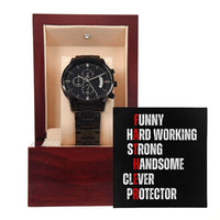Load image into Gallery viewer, F.A.T.H.E.R. | Luxury Chronograph Watch Gift For Dad
