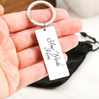 Load image into Gallery viewer, Be Safe Don't Do Stupid Personalized Keychain Couples Relationship Girlfriend to Boyfriend Gift
