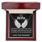 Like an Archangel Husband To Wife Jewelry Message Card Gift Personalized Name Necklace