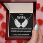 Like an Archangel Husband To Wife Jewelry Message Card Gift Personalized Name Necklace