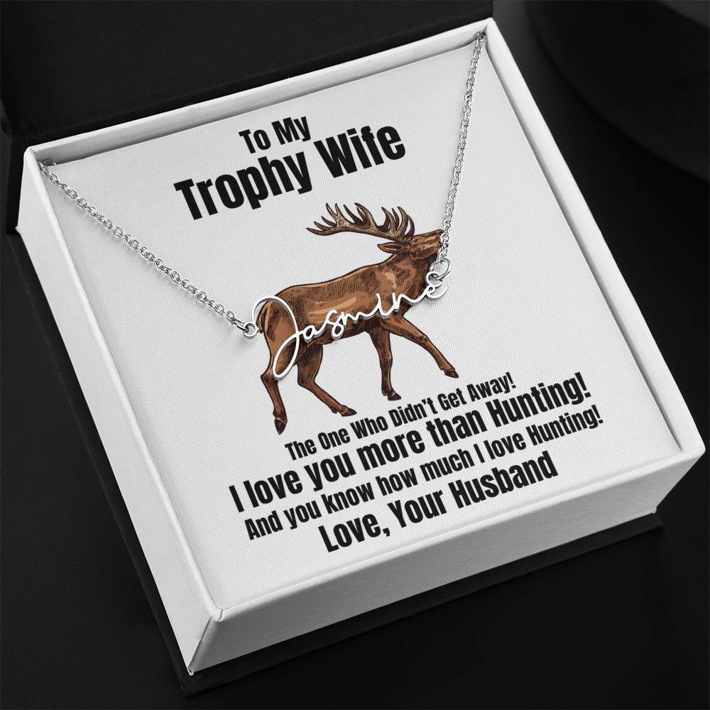 ILY More Than Hunting Husband To Wife Jewelry Message Card Gift