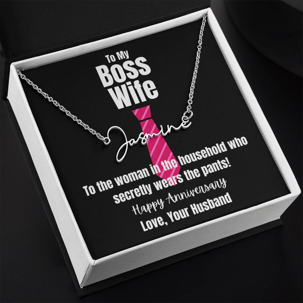 To My Boss Wife Husband To Wife Anniversary Gift Jewelry Message Card