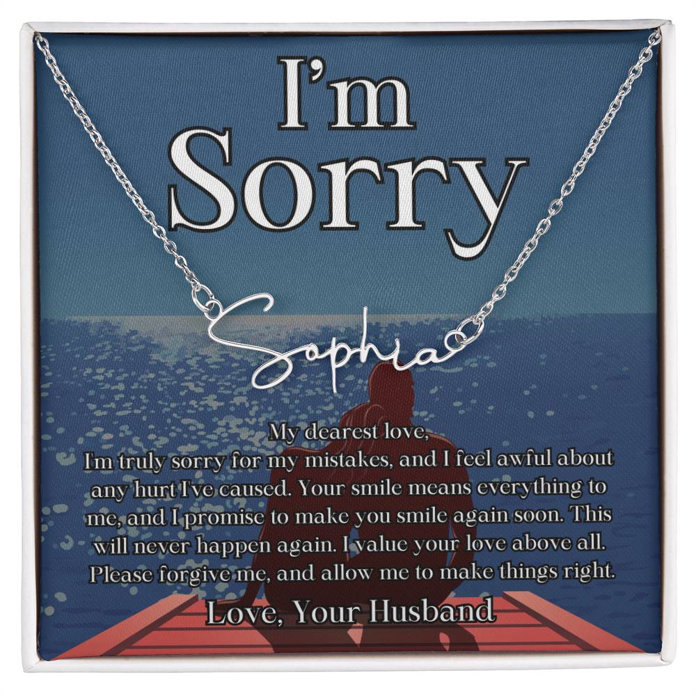 Your Love Above All, I'm Sorry Personalized Name Signature Apology Message Card To Wife From Husband