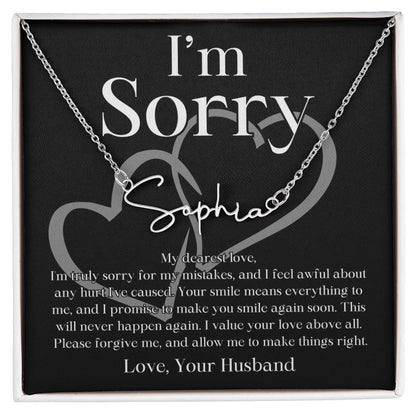 Your Love Above All, I'm Sorry Personalized Name Signature Apology Message Card To Wife From Husband