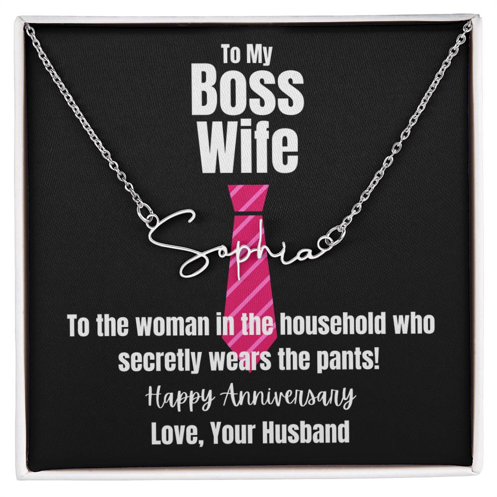 To My Boss Wife Husband To Wife Anniversary Gift Jewelry Message Card