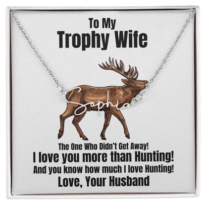 ILY More Than Hunting Husband To Wife Jewelry Message Card Gift