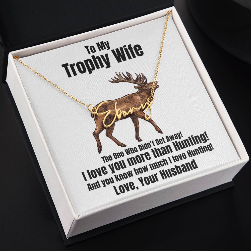 ILY More Than Hunting Husband To Wife Jewelry Message Card Gift