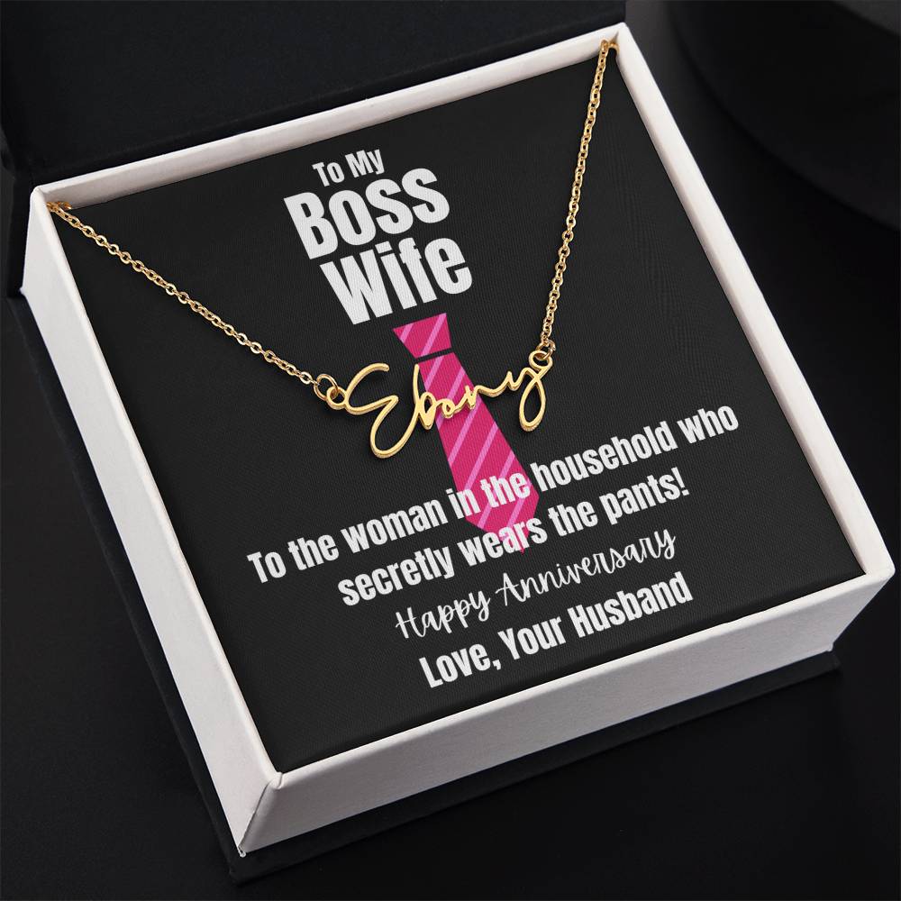 To My Boss Wife Husband To Wife Anniversary Gift Jewelry Message Card