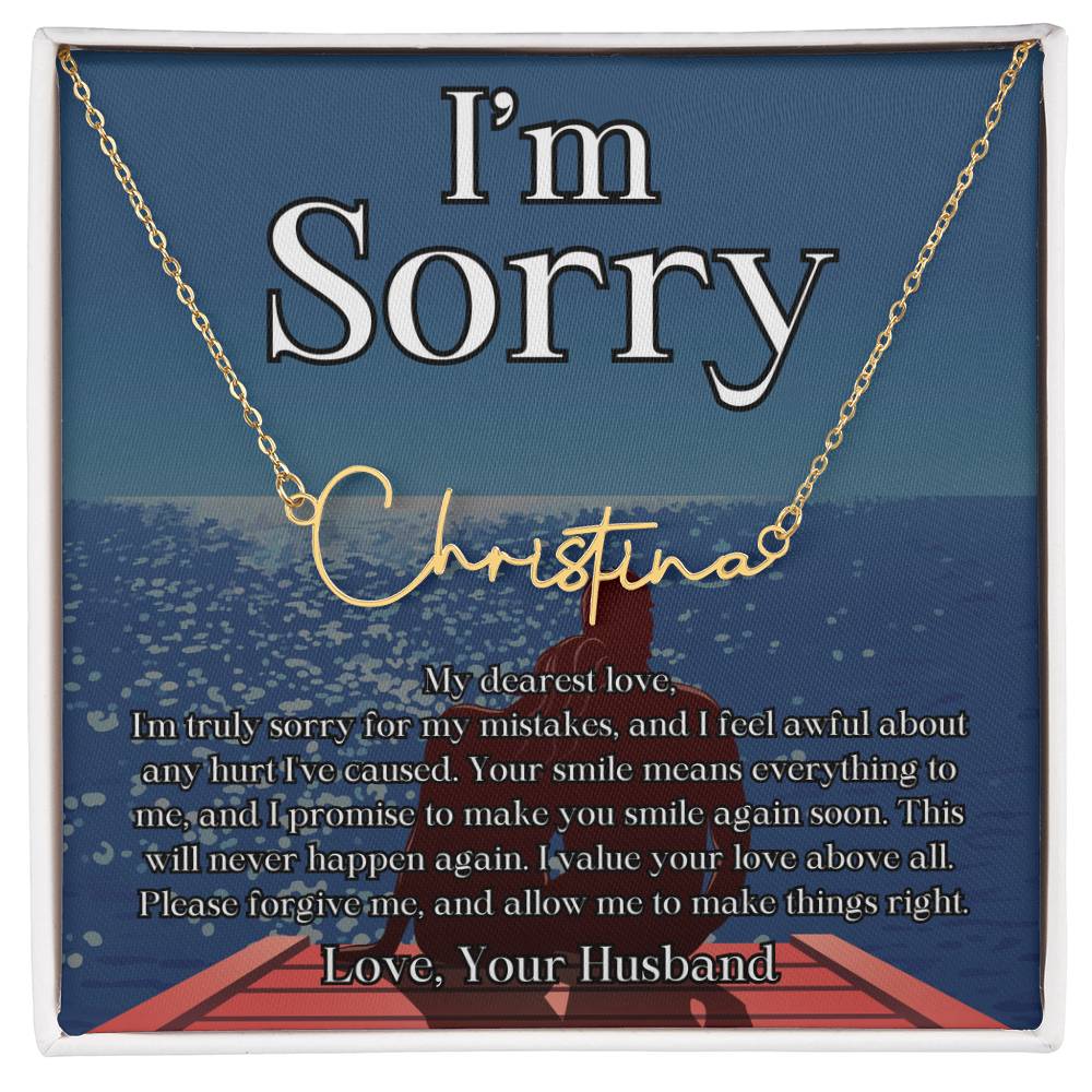 Your Love Above All, I'm Sorry Personalized Name Signature Apology Message Card To Wife From Husband