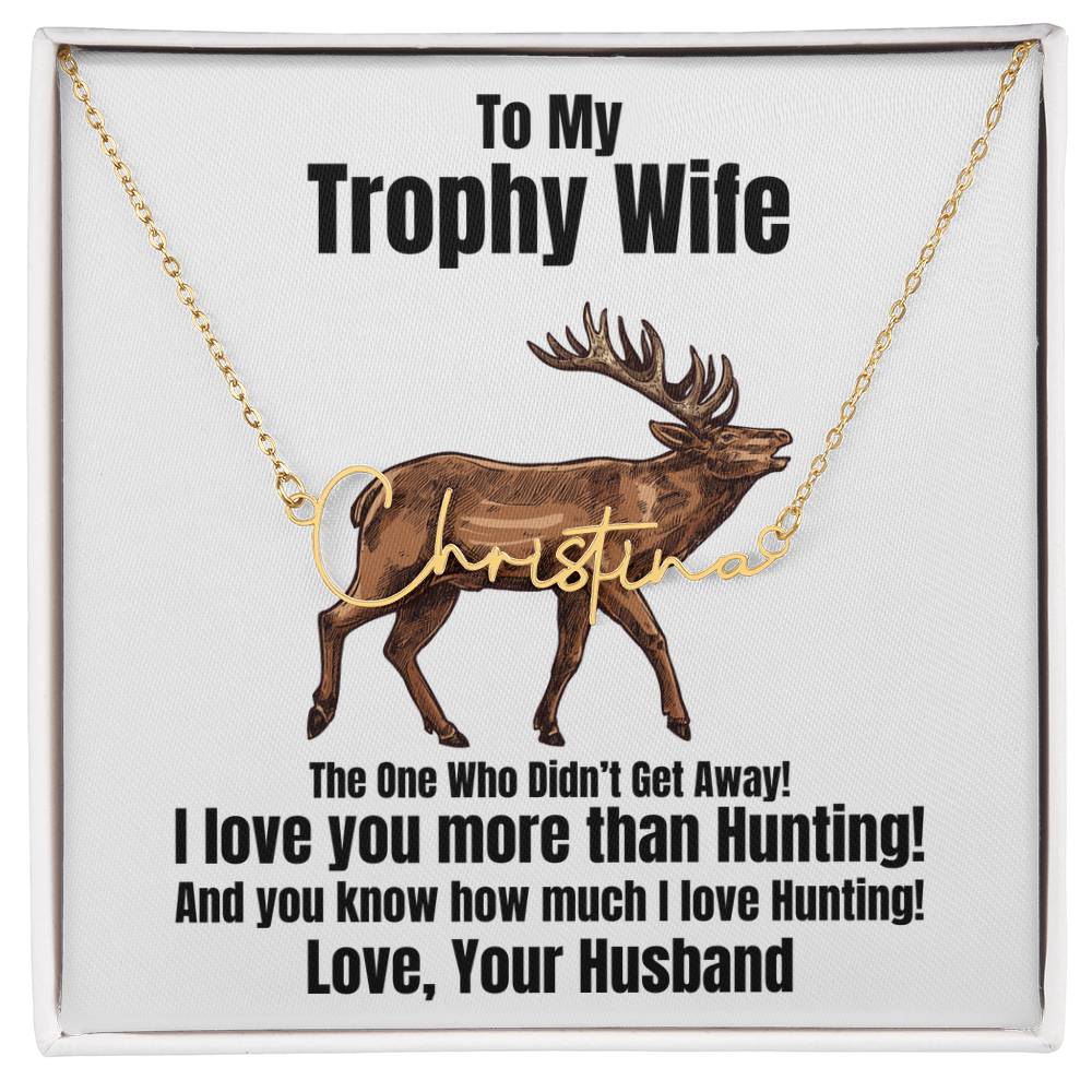 ILY More Than Hunting Husband To Wife Jewelry Message Card Gift