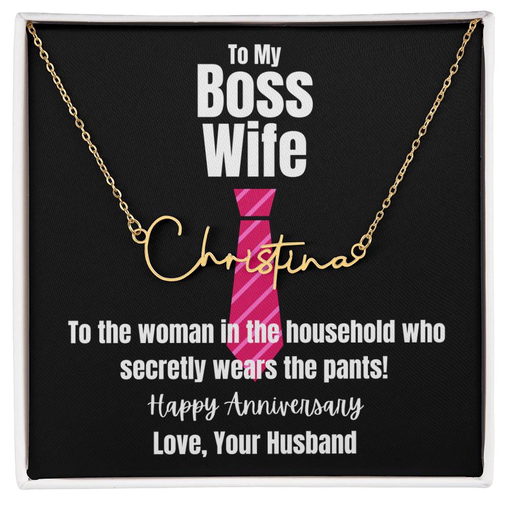 To My Boss Wife Husband To Wife Anniversary Gift Jewelry Message Card