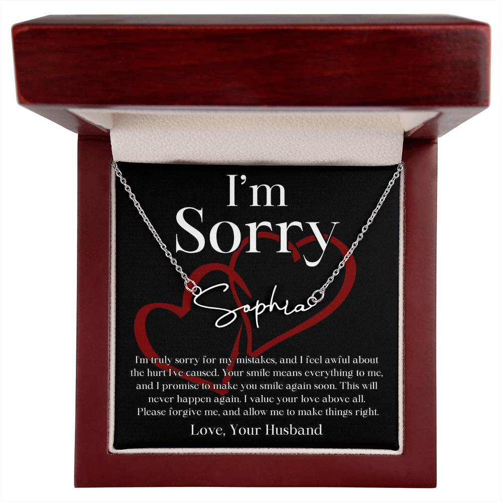 Your Love Above All, I'm Sorry Personalized Name Signature Apology Message Card To Wife