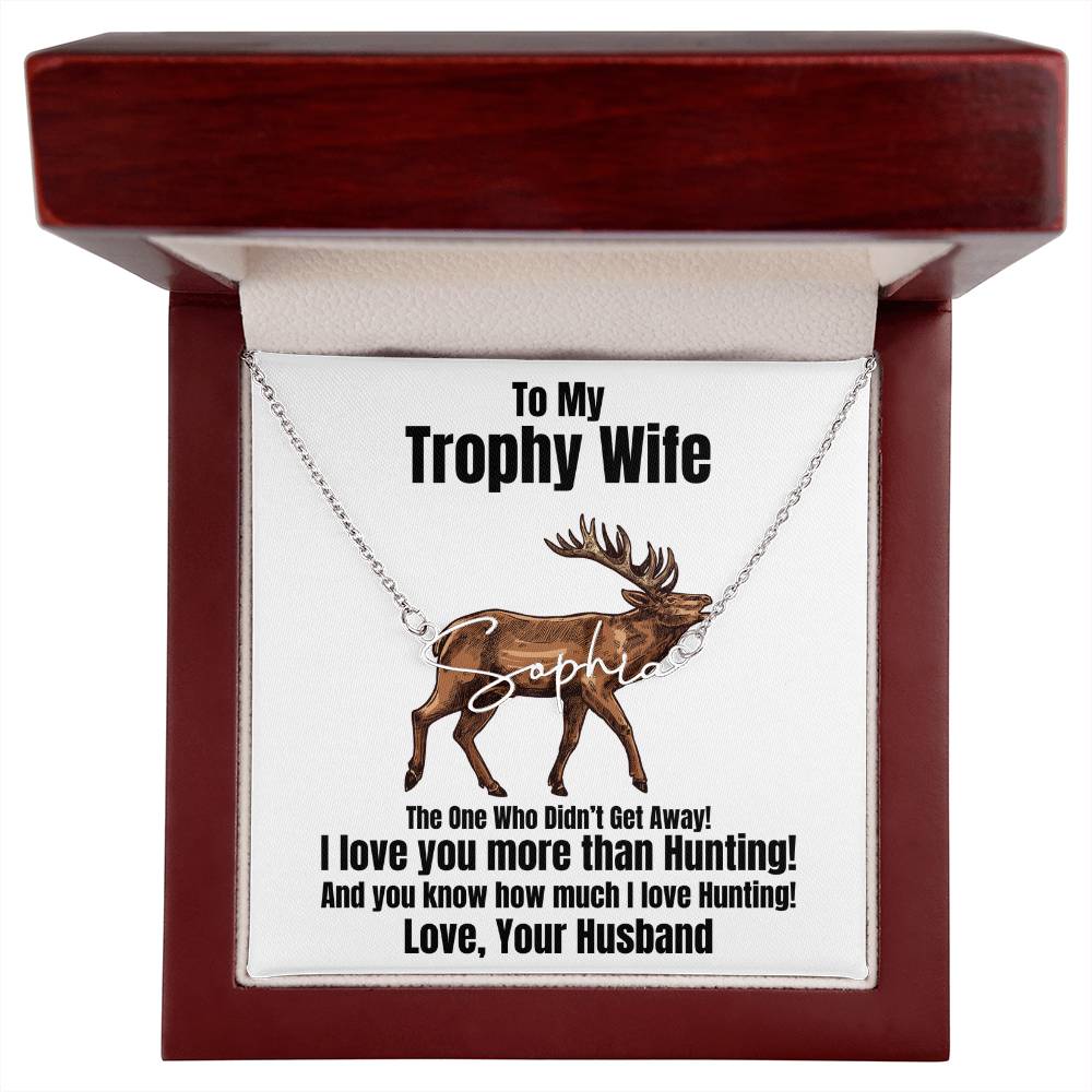 ILY More Than Hunting Husband To Wife Jewelry Message Card Gift