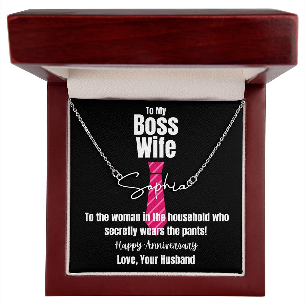 To My Boss Wife Husband To Wife Anniversary Gift Jewelry Message Card