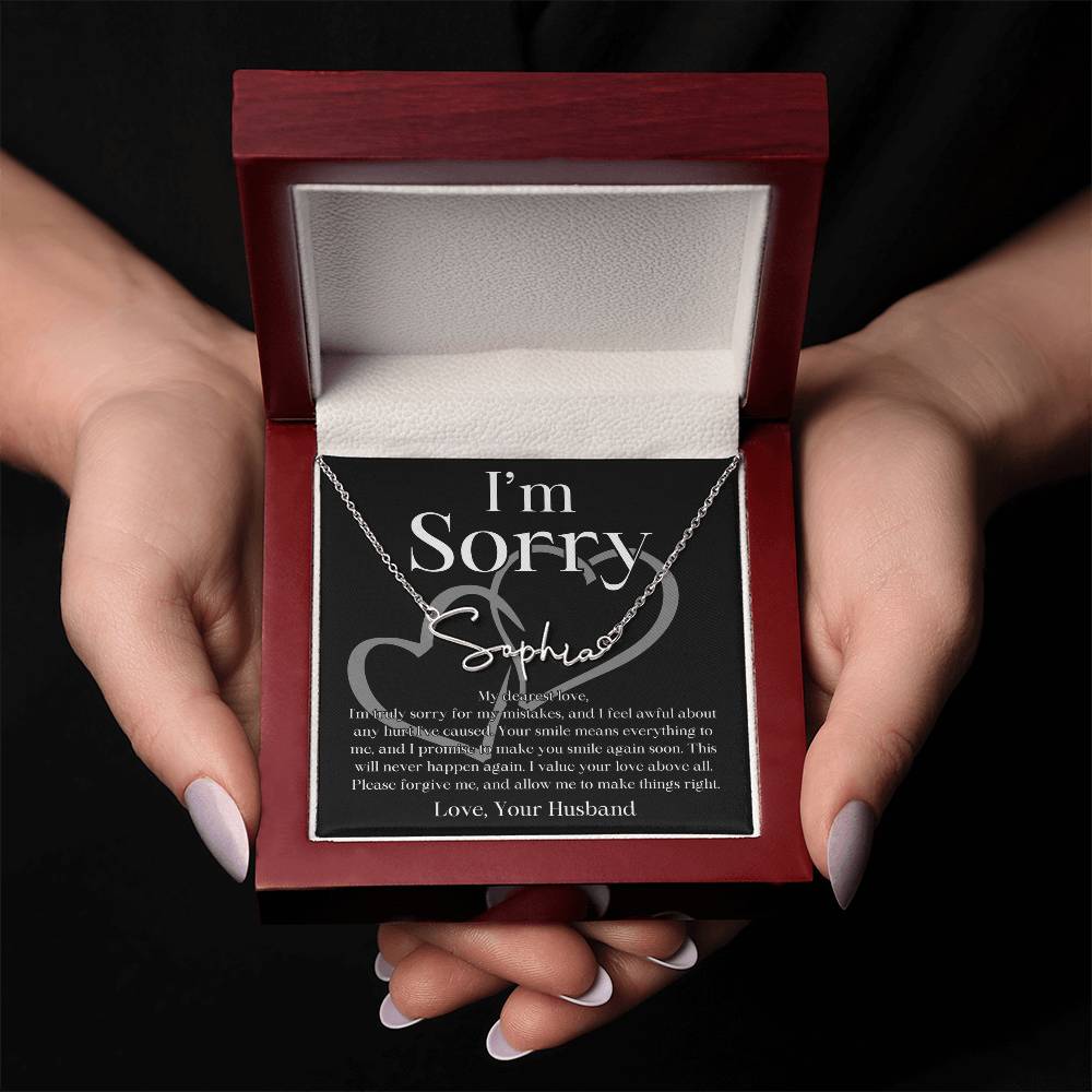 Your Love Above All, I'm Sorry Personalized Name Signature Apology Message Card To Wife From Husband