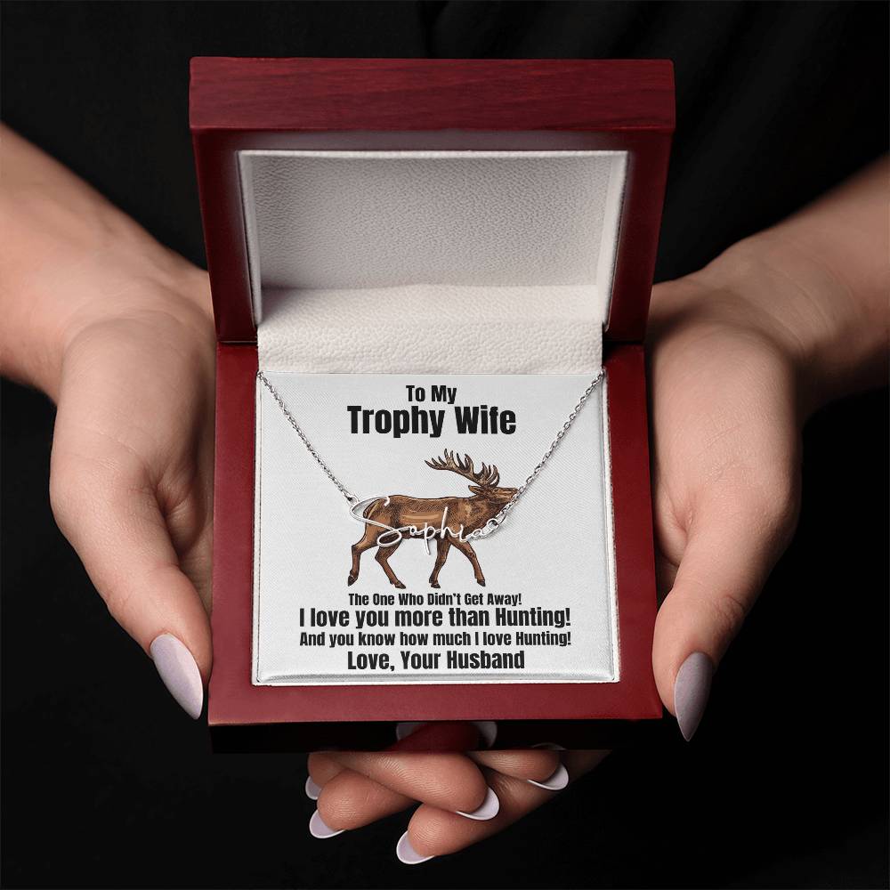 ILY More Than Hunting Husband To Wife Jewelry Message Card Gift