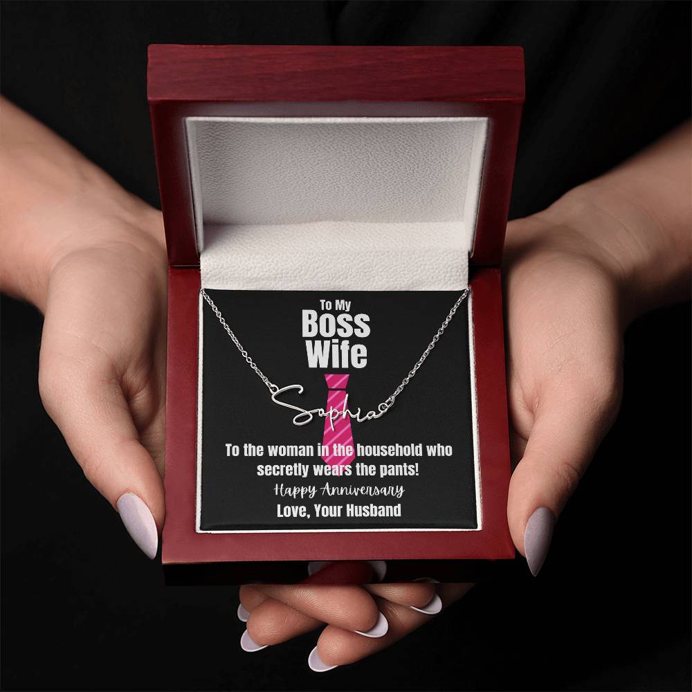 To My Boss Wife Husband To Wife Anniversary Gift Jewelry Message Card