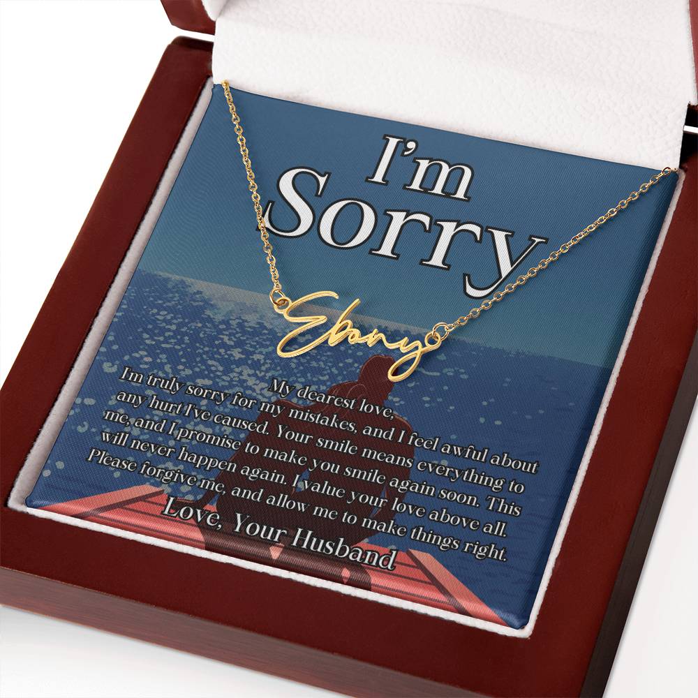 Your Love Above All, I'm Sorry Personalized Name Signature Apology Message Card To Wife From Husband