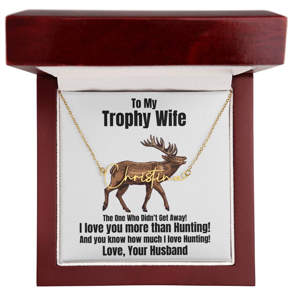 ILY More Than Hunting Husband To Wife Jewelry Message Card Gift