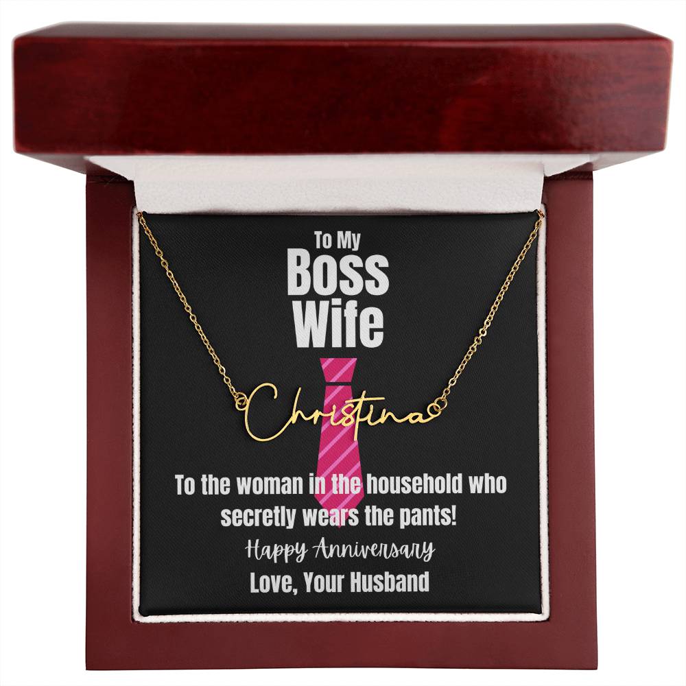 To My Boss Wife Husband To Wife Anniversary Gift Jewelry Message Card