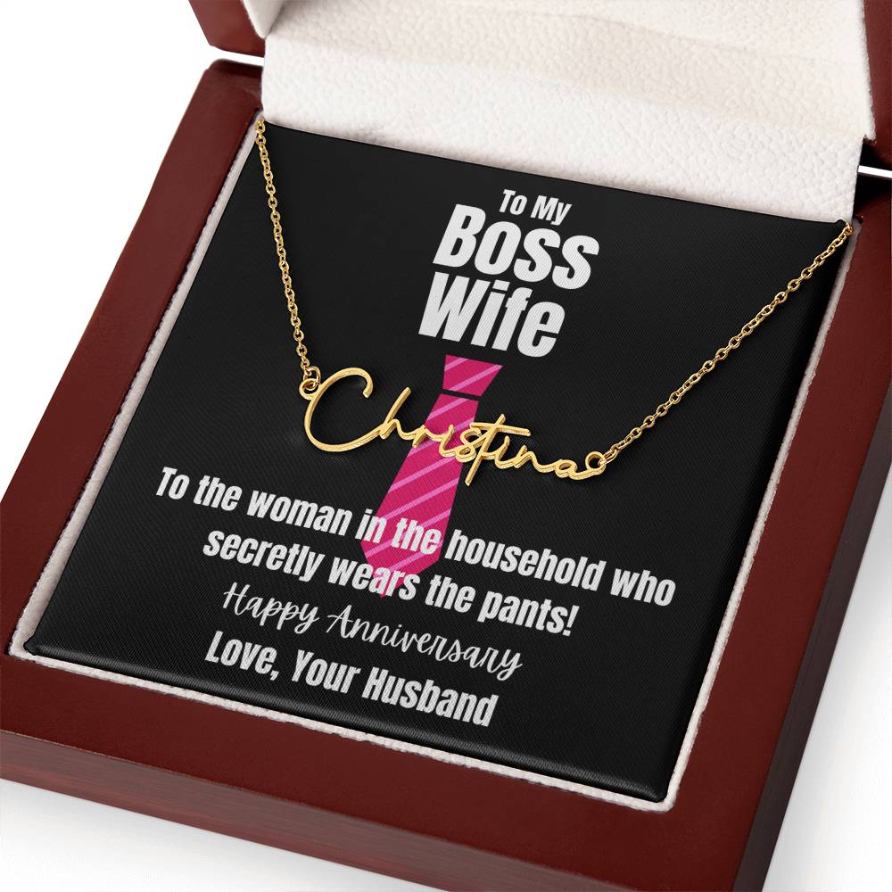 To My Boss Wife Husband To Wife Anniversary Gift Jewelry Message Card