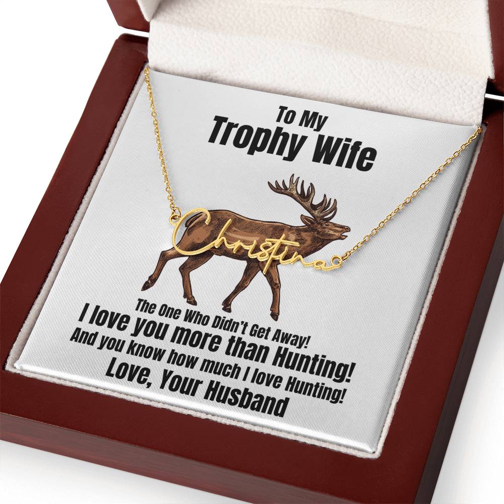 ILY More Than Hunting Husband To Wife Jewelry Message Card Gift