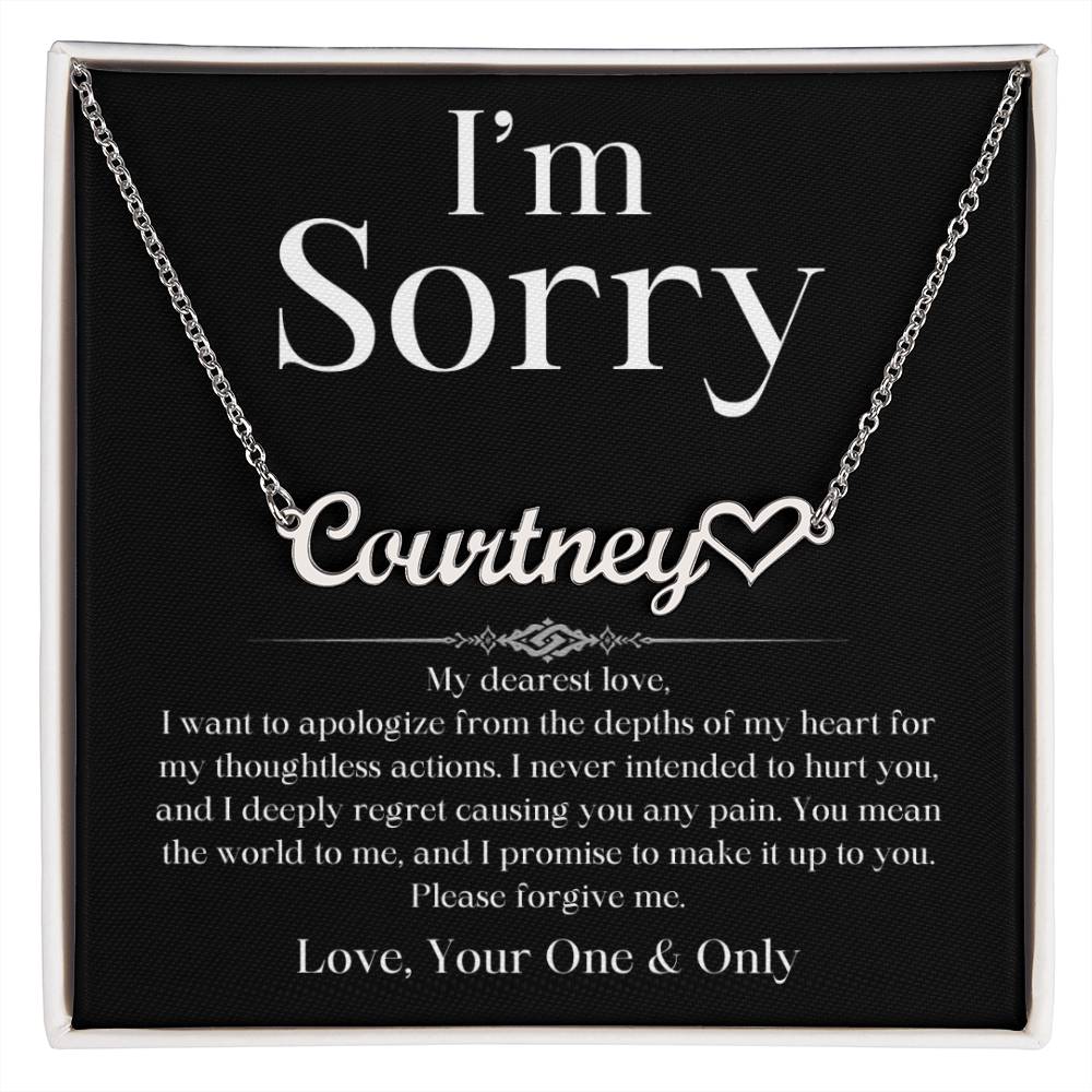 I Promise To Make It Up To You Apology Jewelry Message Card Please Forgive Me Charm