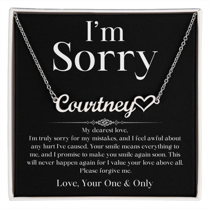 Your Love Above All Apology Jewelry Message Card Forgive Me Charm