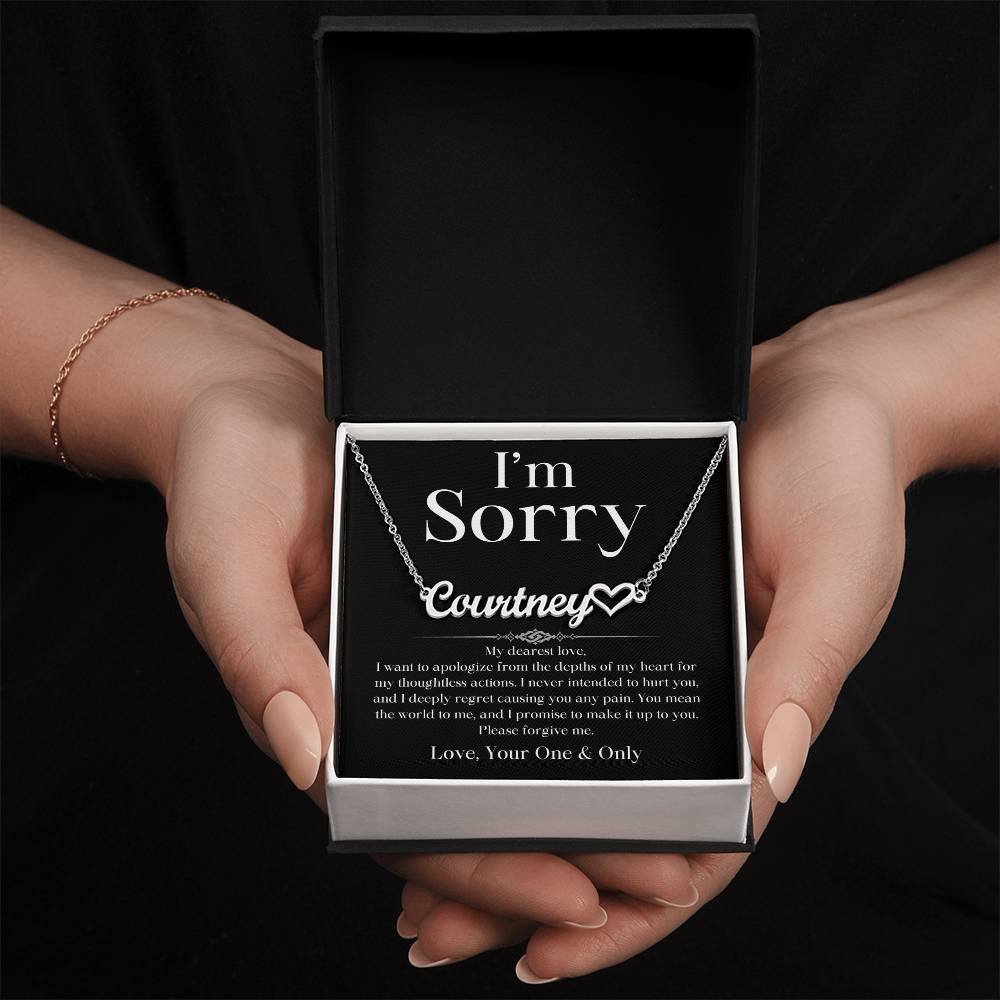 I Promise To Make It Up To You Apology Jewelry Message Card Please Forgive Me Charm