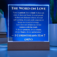 Bible Verse The Word On Love 1 Corinthians  13: 4-7 Acrylic LED Plaque Gift