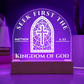 Bible Verse Acrylic Plaque - Seek First The Kingdom of God Matthew 6:33