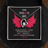 Load image into Gallery viewer, To My PsycHOTic Wife | Gift From Husband To Wife | Necklace Message Card
