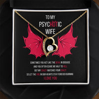 Load image into Gallery viewer, To My PsycHOTic Wife | Gift From Husband To Wife | Necklace Message Card
