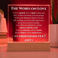Bible Verse The Word On Love 1 Corinthians  13: 4-7 Acrylic LED Plaque Gift