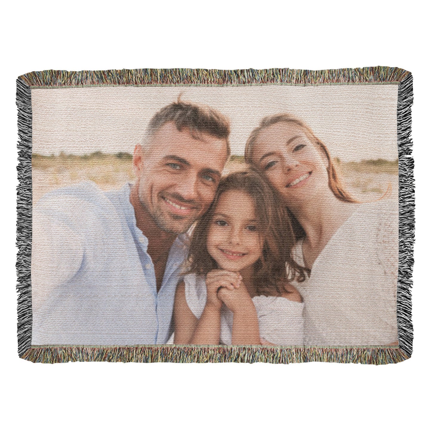 Personalized Photo Upload Heirloom Premium Cotton Woven Blanket