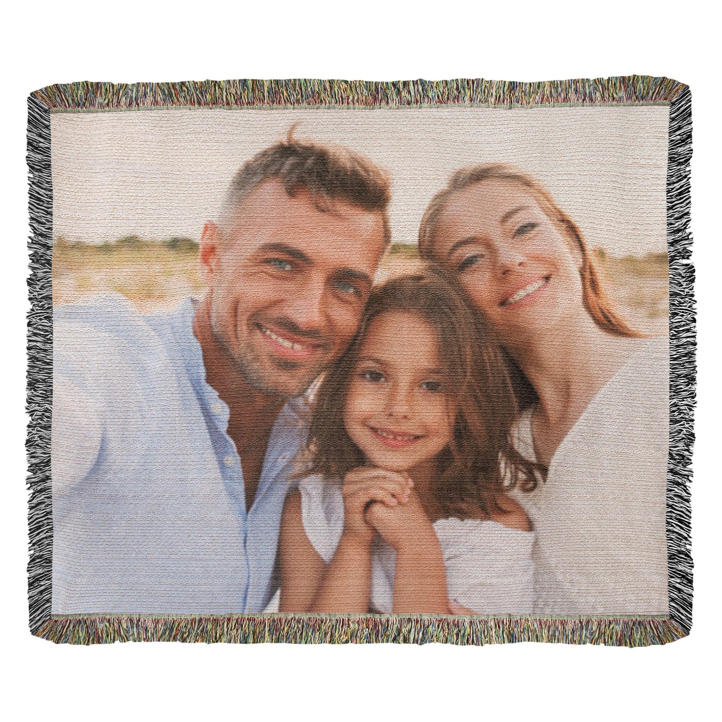 Personalized Photo Upload Heirloom Premium Cotton Woven Blanket