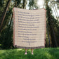 Letter To Mother Wife Cotton Woven Blanket Christian Faith