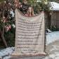 Letter To Mother Wife Cotton Woven Blanket Christian Faith