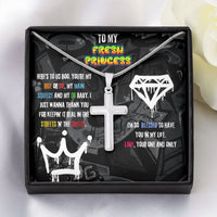 Load image into Gallery viewer, To My Fresh Princess | Cross Necklace Gift For Her
