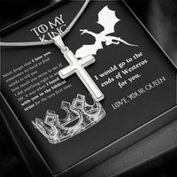 Load image into Gallery viewer, To My King | Cross Jewelry Message Card Gift For Soulmate
