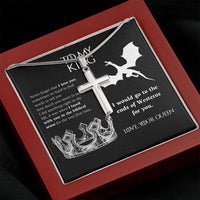 Load image into Gallery viewer, To My King | Cross Jewelry Message Card Gift For Soulmate
