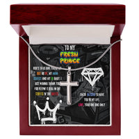Load image into Gallery viewer, To My Fresh Prince | Cross Necklace Gift For Him
