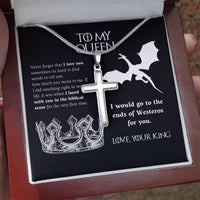 Load image into Gallery viewer, To My Queen | Cross Jewelry Message Card Gift For Soulmate
