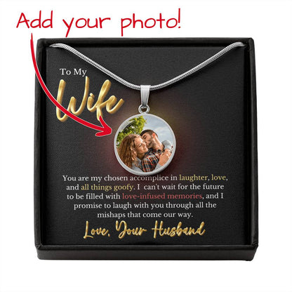 My Accomplice In Laughter | Husband to Wife Jewelry Message Card