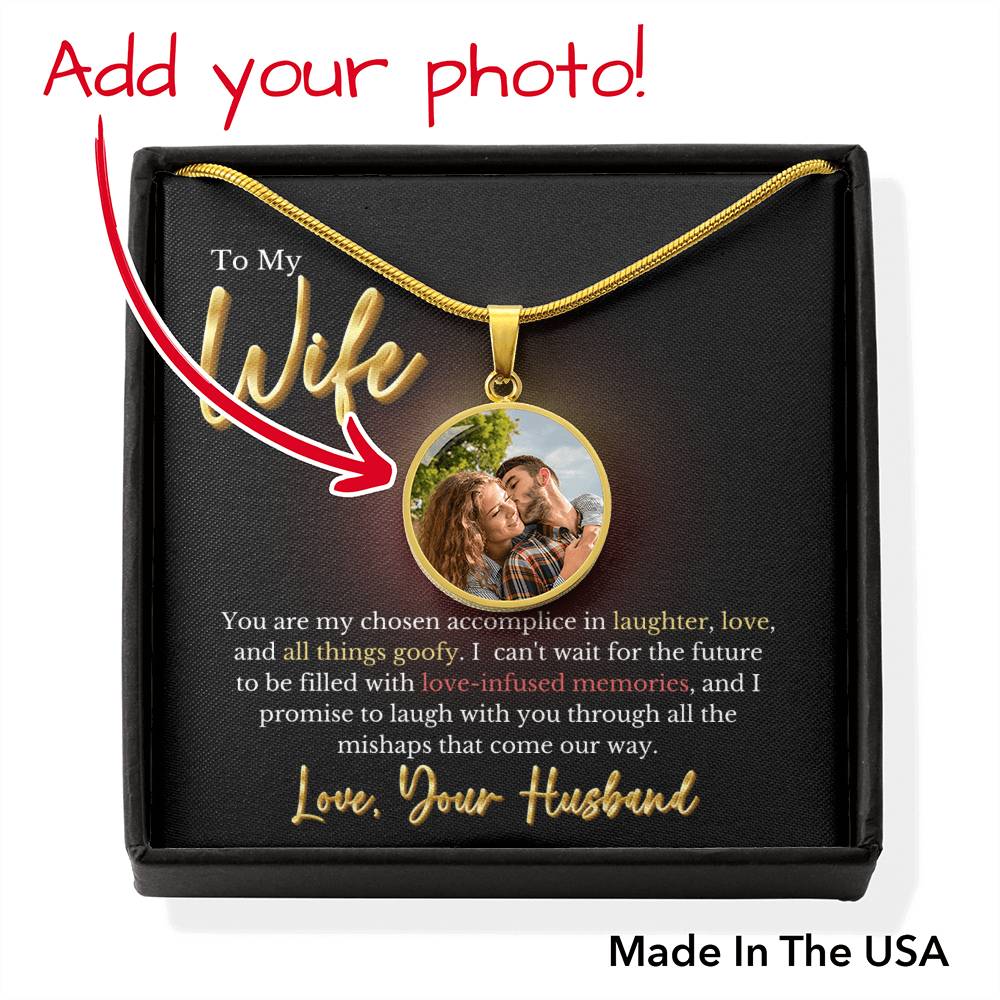 My Accomplice In Laughter | Husband to Wife Jewelry Message Card