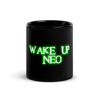 Load image into Gallery viewer, Matrix Wake Up Neo | Glossy Black Mug 11 oz 15 oz

